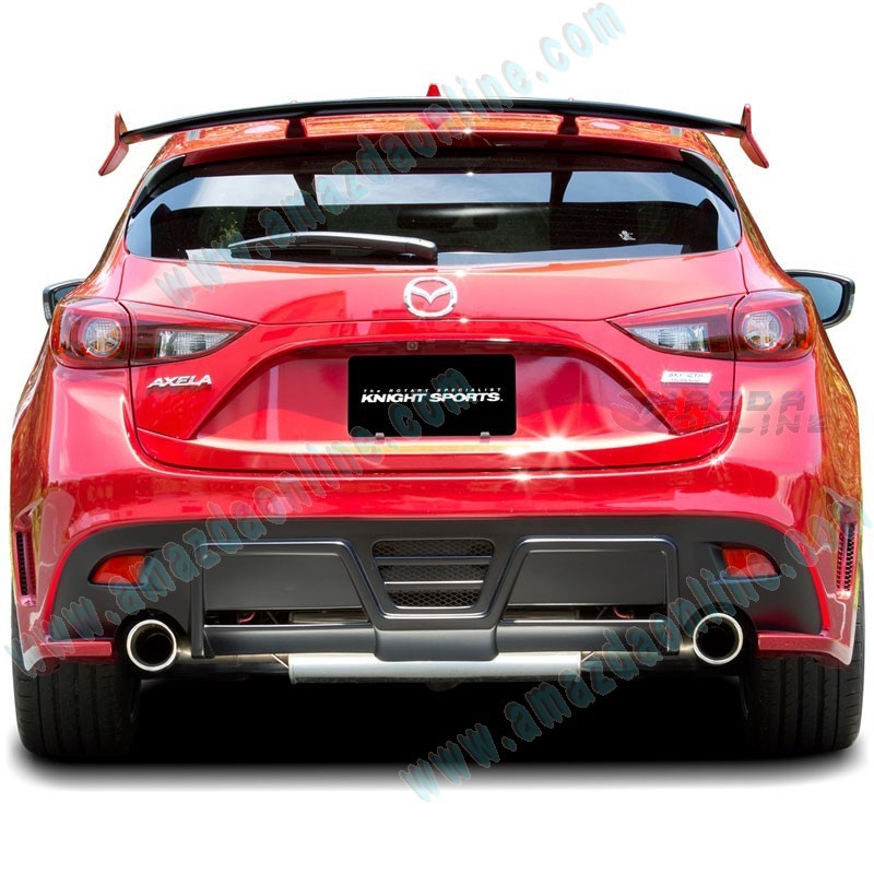 KnightSports Rear Bumper Cover Aero Kit fits 13-16 Mazda3 [BM] 5-Door KZD74332