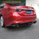 KnightSports Rear Lower Diffuser Spoiler Splitter fits 13-15 Mazda6 [GJ] Sedan KZD74631