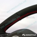 Kenstyle Flat Bottomed Leather Steering Wheel with red stitching fits 13-16 Mazda6 [GJ] MB01