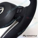 Kenstyle Flat Bottomed Suede Steering Wheel fits 13-16 Mazda3 [BM] MA03