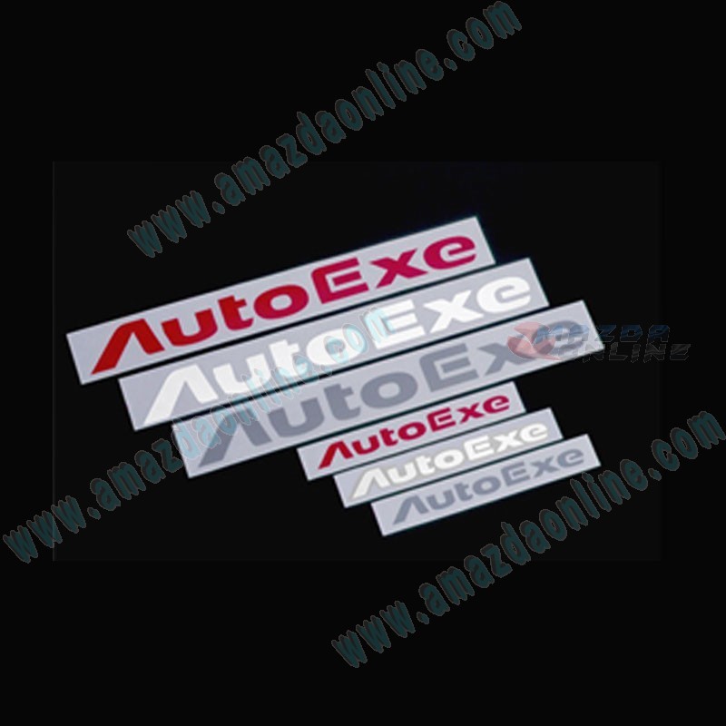 AutoExe Logo Sticker [Red, Silver, White] A11X00