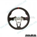 Damd Flat Bottomed Leather Steering Wheel with red stitching fits 15-24 Miata [ND,NE] SS358ML