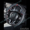 Damd Flat Bottomed Leather Steering Wheel with red stitching fits 13-16 Mazda6 [GJ] SS365ML