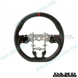 Damd Flat Bottomed Leather Steering Wheel with red stitching fits 13-16 Mazda6 [GJ] SS365ML