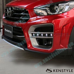 Kenstyle EIK Front Bumper with Grill Cover Aero Kit include LED Daytime Running Light Bar fits 15-16 CX-5