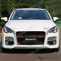 Kenstyle EIK Front Bumper with Grill Cover Aero Kit include LED Daytime Running Light Bar fits 2015-2017 Mazda2 [DJ]