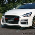 Kenstyle EIK Front Bumper with Grill Cover Aero Kit include LED Daytime Running Light Bar fits 2015-2017 Mazda2 [DJ]