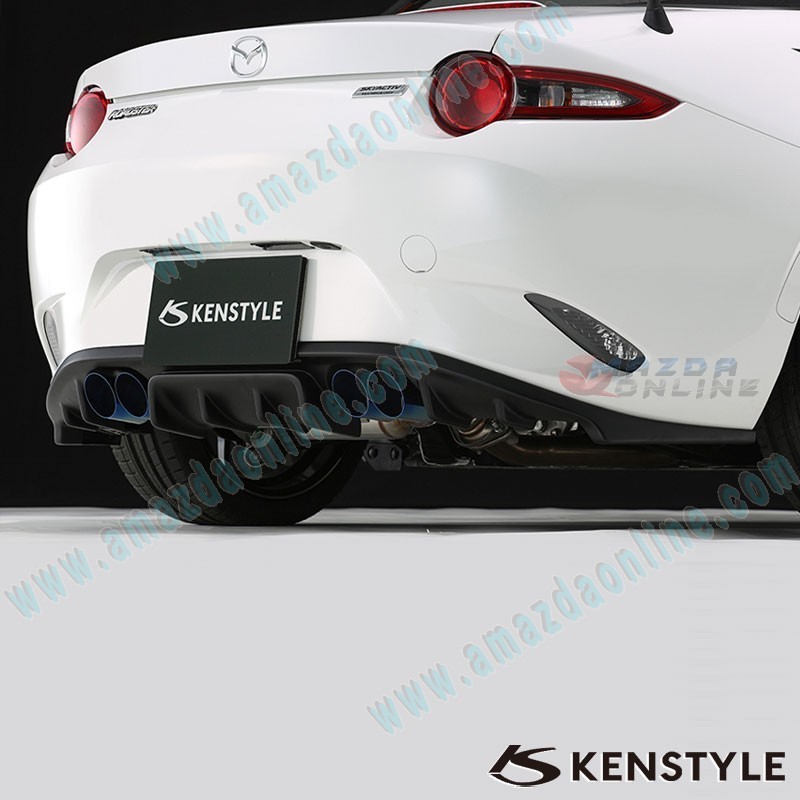 Kenstyle Rear Bumper Diffuser with Fujitsubo Quad-Tip Exhaust Muffler ...