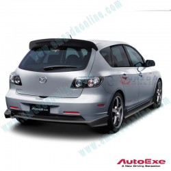 AutoExe Carbon Fibre Rear Diffuser Spoiler Splitter fits 03-07 Mazda3 [BK] MBZ2400