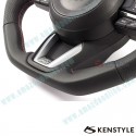 Kenstyle Flat Bottomed Leather and Carbon Fibre Steering Wheel fits 17-24 Mazda CX-5 [KF] MD04