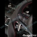 Kenstyle Flat Bottomed Leather Center Line Steering Wheel fits 17-24 Mazda CX-5 [KF] MD03