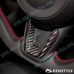 Kenstyle Flat Bottomed Leather Center Line Steering Wheel fits 17-24 Mazda CX-5 [KF] MD03