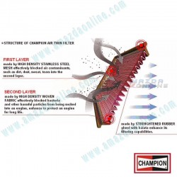 CHAMPION Twin layer air filter element 05-10 HONDA FIT MOBILIO GD1 GD2 GD3 GD4 GB1 GK1 HOAF11702