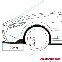 AutoExe Front Lower Spoiler fits 2019-2024 Mazda3 [BP] Fastback MBP210008