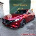 KnightSports Front Bumper with Grill Cover Aero Kit [Type-1] fits 2019-2024 Mazda3 [BP] Fastback KZD71307