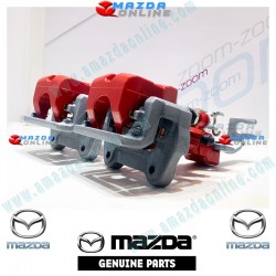 Mazda Genuine Rear Brake Caliper in Brembo Red fits 15-24 Miata [ND,NE] and Miata RF [NDRF]