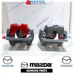 Mazda Genuine Rear Brake Caliper in Brembo Red fits 15-24 Miata [ND,NE] and Miata RF [NDRF]