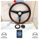 MazdaSpeed x Nardi Wood Grain Steering Wheel fits 1989-1997 Miata MX-5 [NA] V-Spec NAX132980