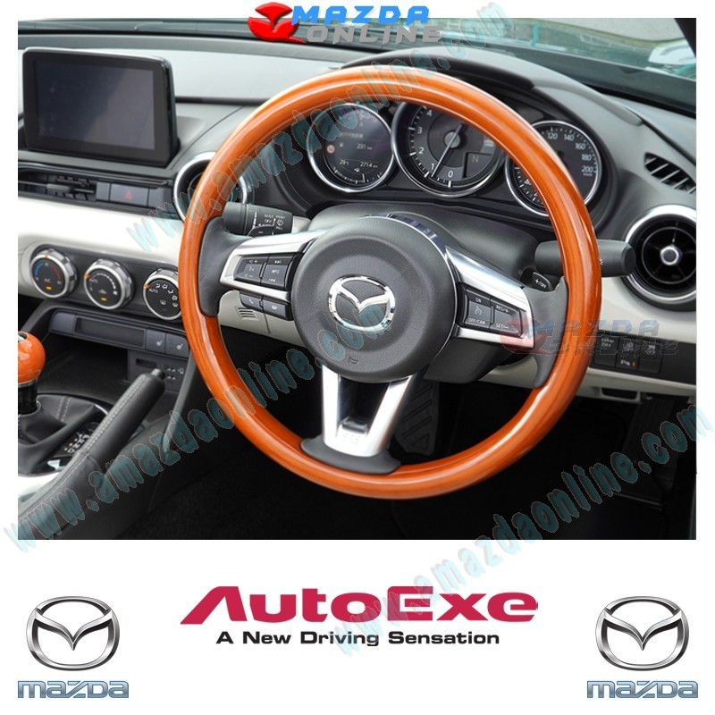 AutoExe LIMITED EDITION Classic Wood Steering Wheel fits 2015-2024 Miata [ND] MND130X13W