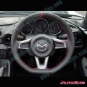 AutoExe Nappa Flat Bottom Steering Wheel fits 15-24 Mazda MX-5 Miata [ND,NE] MNZ137003