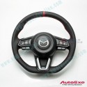 AutoExe Nappa Flat Bottom Steering Wheel fits 17-24 Mazda MX-5 RF MiataRF [NDRF] MNZ137003