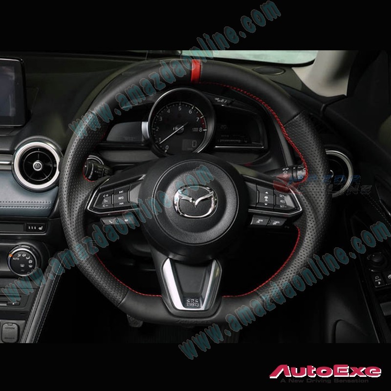 AutoExe Nappa Flat Bottom Steering Wheel fits 17-24 Mazda CX-8 [KG] MBZ137003