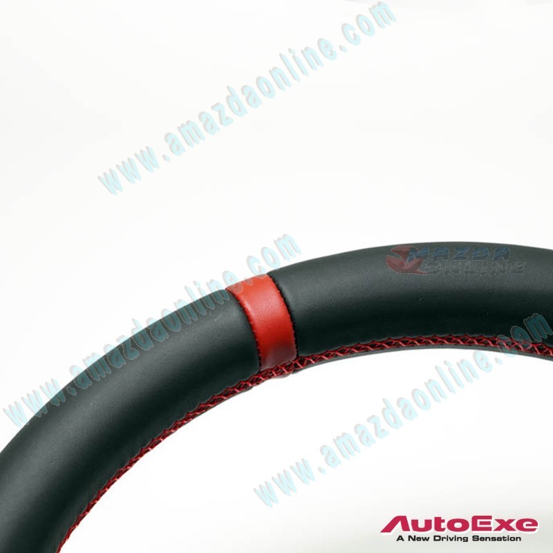AutoExe Nappa Flat Bottom Steering Wheel fits 17-22 Mazda CX-3 [DK