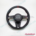 AutoExe Flat Bottom Leather Steering Wheel fits 2019-2024 Mazda3 [BP] MBP137003