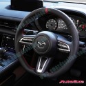 AutoExe Flat Bottom Leather Steering Wheel fits 2020-2024 Mazda CX-30 [DM] MBP137003