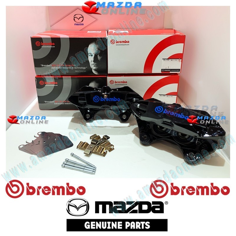 Miata 990S Brembo 4-POT Black Caliper Kit [2022 Edition] fits 2015-2024 Miata [ND,NE] and Miata RF [NDRF]