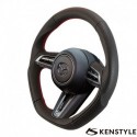 Kenstyle Flat Bottom Leather with Stitching Steering Wheel fits 2021-2024 Mazda MX-30 [DR] MF01