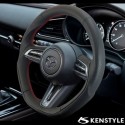 Kenstyle Flat Bottom Leather with Stitching Steering Wheel fits 2021-2024 Mazda MX-30 [DR] MF01