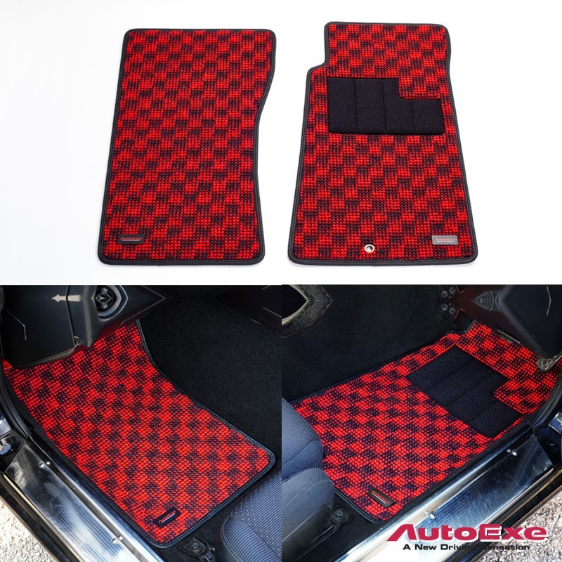 AutoExe Sports Checker Carpet Mats fits 1989-1997 Mazda Miata MX-5 [NA8C, NA6EC] MNA10300