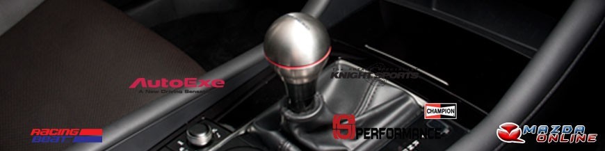 AutoExe Titanium Leather Spherical Shift Knob for Mazda | AmazdaOnline