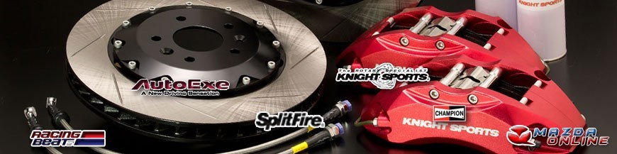 Kit de frenos de Mazda para afinación de rendimiento de Autoexe, Racing Beat, Knightsport, Splitfire y Champion en AMazdaOnline.com