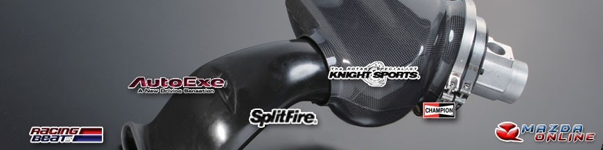 Mazda custom Intake parts by Autoexe Racing Beat Knightsport Splitfire and Champion through AMazdaOnline.com