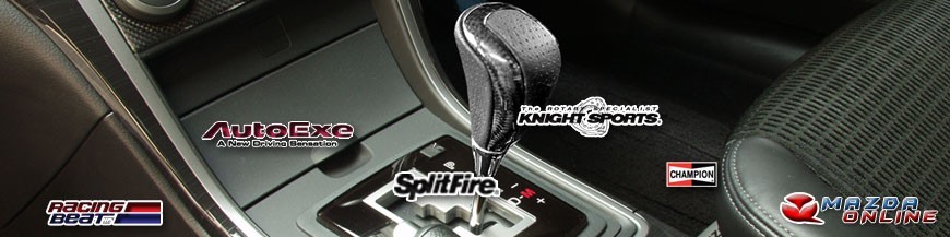 Mazda custom Interior Decoration parts by Autoexe Racing Beat Knightsport Splitfire and Champion through AMazdaOnline.com